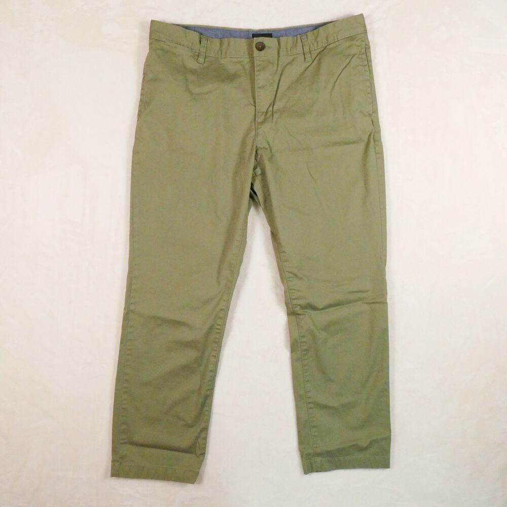 14th & Union Green Chino Trousers Size 38x30 Slim Fit Casual Indie Cotton Blend